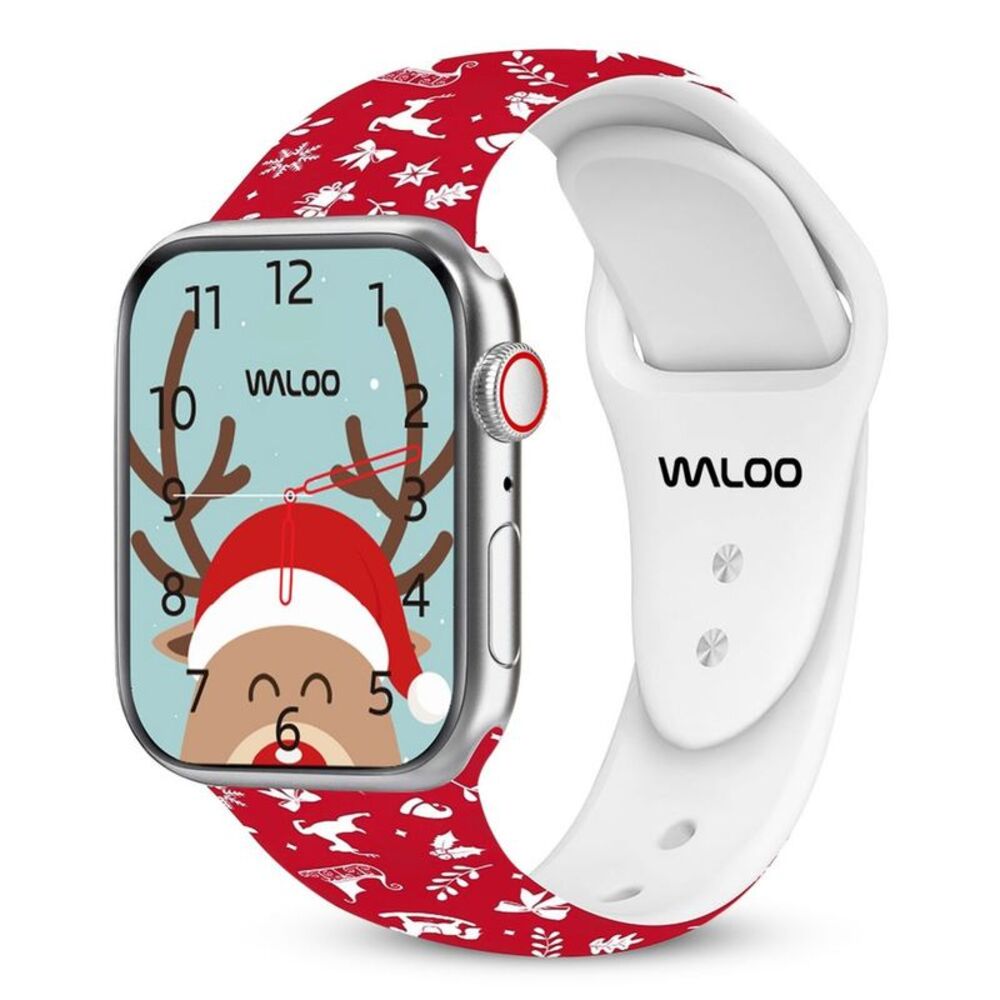 Waloo -  Christmas/Holiday Fun Silicone Band For Appl Red